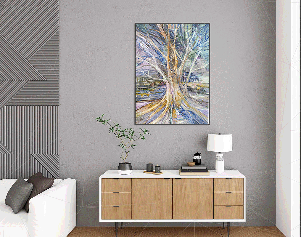 blue tree